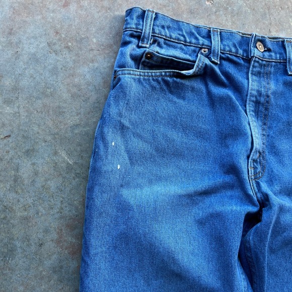 Vintage 70s 80s Levis Mens 575 Jeans Blue Denim Straight Leg Size 32x33 - Picture 10 of 10